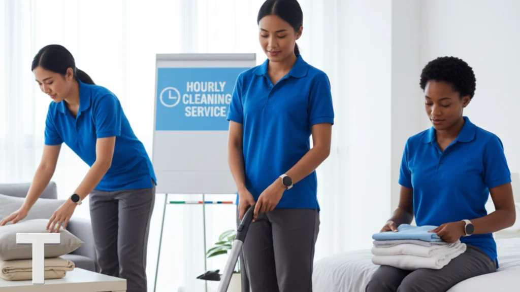   تنظيف بالساعة  