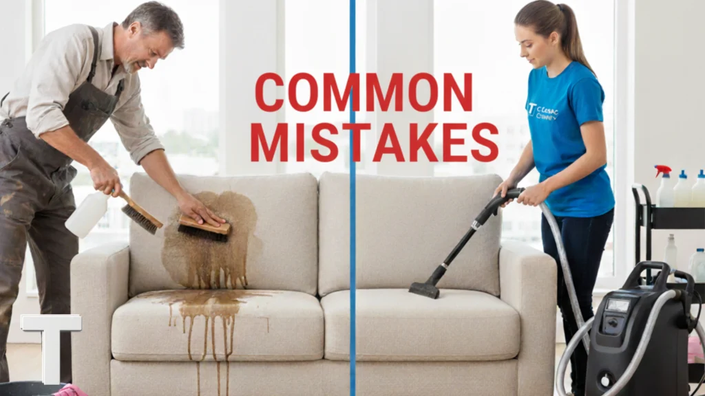 الأخطاء الشائعة في تنظيف كنب في عجمان