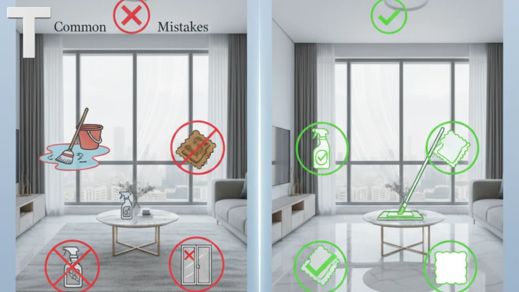 الأخطاء الشائعة في تنظيف شقق في أبو ظبي