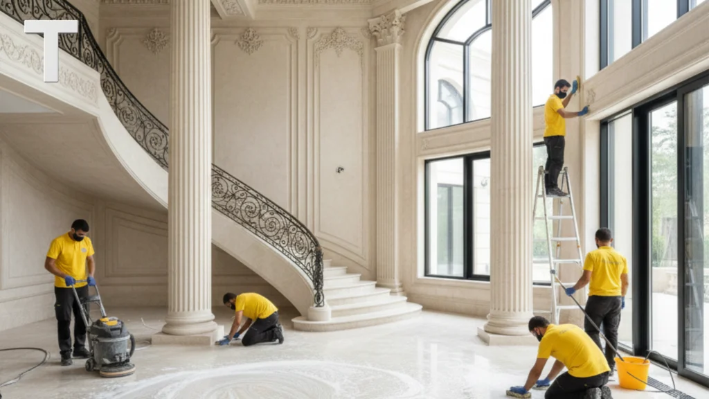 معدات تنظيف فلل بعد التشطيب في أبو ظبي