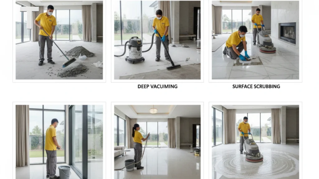 طرق تنظيف فلل بعد التشطيب في الشارقة