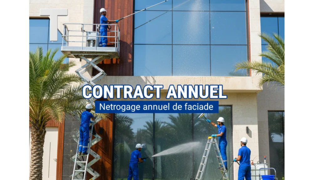 عقود تنظيف للواجهات في الشارقة